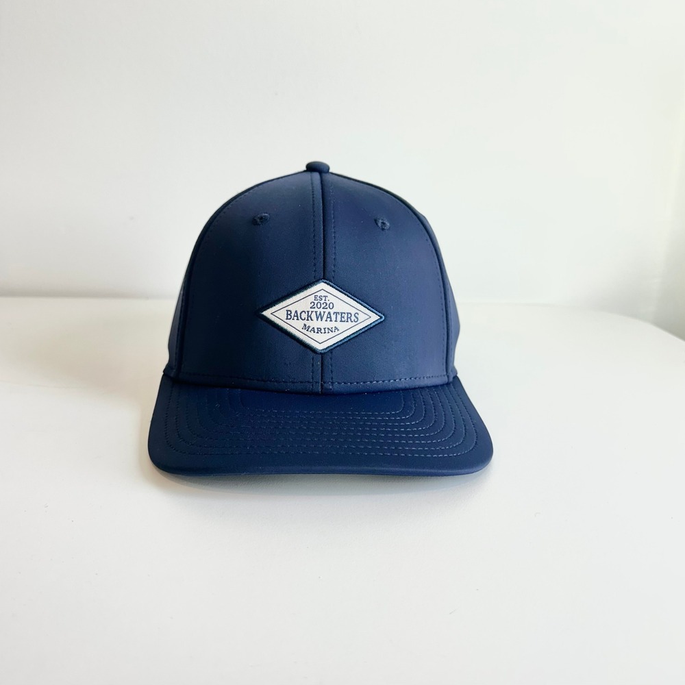 The Game Backwaters Marina Navy Blue Performance Baseball Hat GB495 OSFM